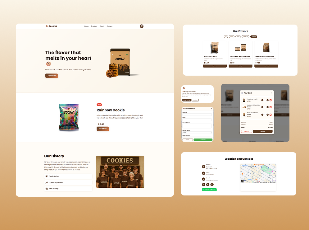 Landing page Cookies